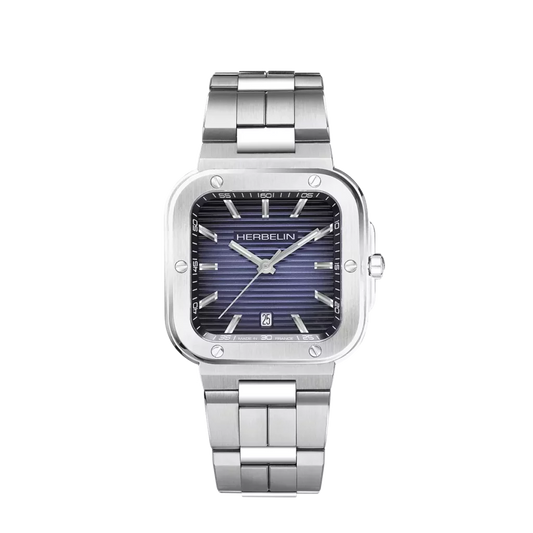 Michel Herbelin - Montre Cap Camarat carrée fond bleu 12246B15