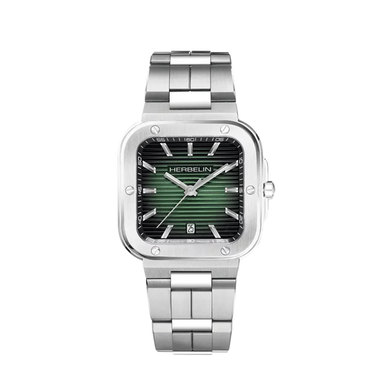 Michel Herbelin - Montre Cap Camarat carrée fond vert 1224B16