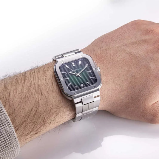 Michel Herbelin - Montre Cap Camarat carrée fond vert 1224B16