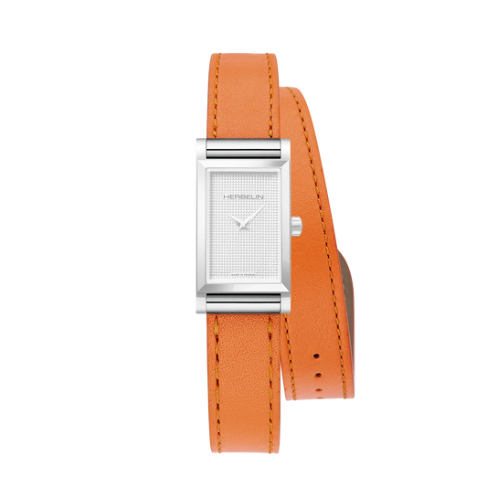 Michel Herbelin - Bracelet de Montre Double Tour Orange