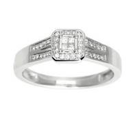 Bague Femme Pixies Or Blanc Diamant