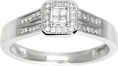 Bague Femme Pixies Or Blanc Diamant