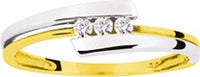 Bague de Fiançailles Pixies Femme Or Triple Diamant