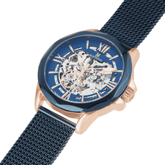 Montignac - Montre Round Automatique Bleue