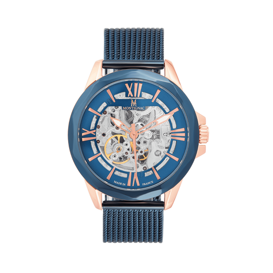 Montignac - Montre Round Automatique Bleue