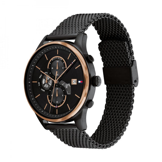 Tommy Hilfiger - Montre Weston Homme Quartz en Métal Noir