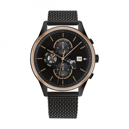 Tommy Hilfiger - Montre Weston Homme Quartz en Métal Noir