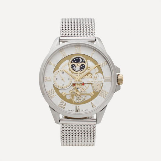 Montignac - Montre Quartz Acier Cadran Argent
