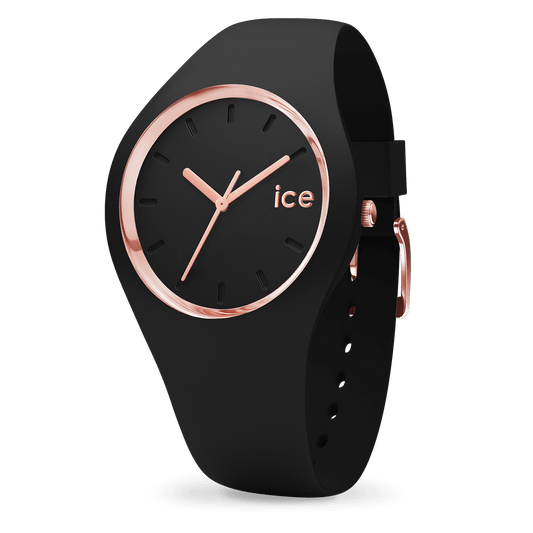 Ice Watch - Silicone Watch Black & Rose Gold Medium