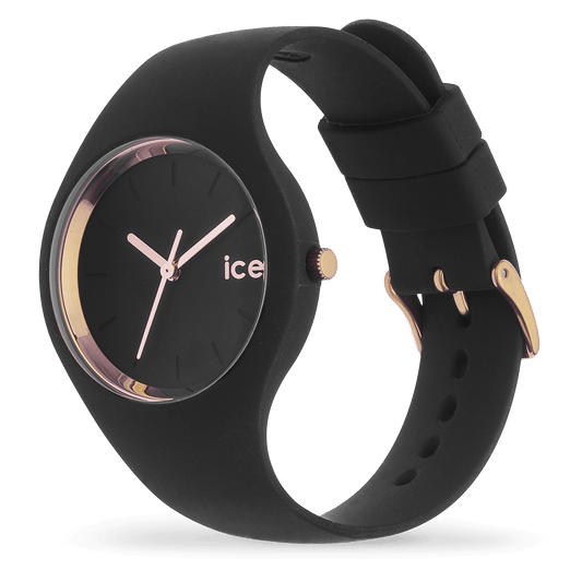 Ice Watch - Silicone Watch Black & Rose Gold Medium