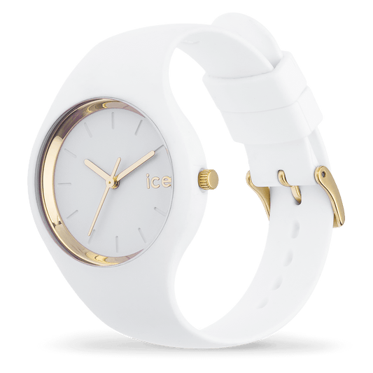 Ice Watch Montre Silicone Blanche et Dorée Small_Pixies