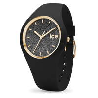 Ice Watch Montre Silicone Noir Paillettes Dorées Small_Pixies