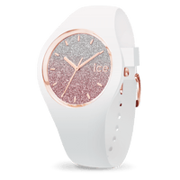 Ice Watch Montre Silicone Blanc & Paillette Roses Small_Pixies