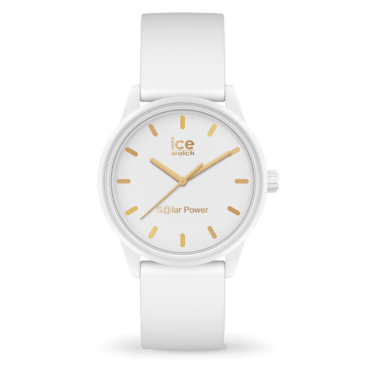 Ice Watch Montre Blanche Doré Solar Power Small_Pixies