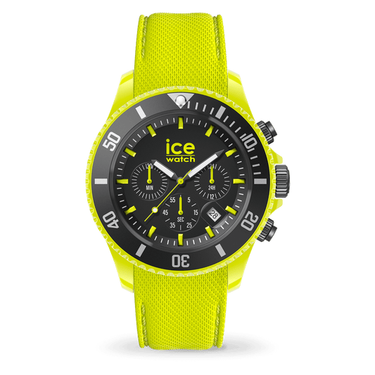 Ice Chrono Montre Silicone Jaune Neon Large_Pixies