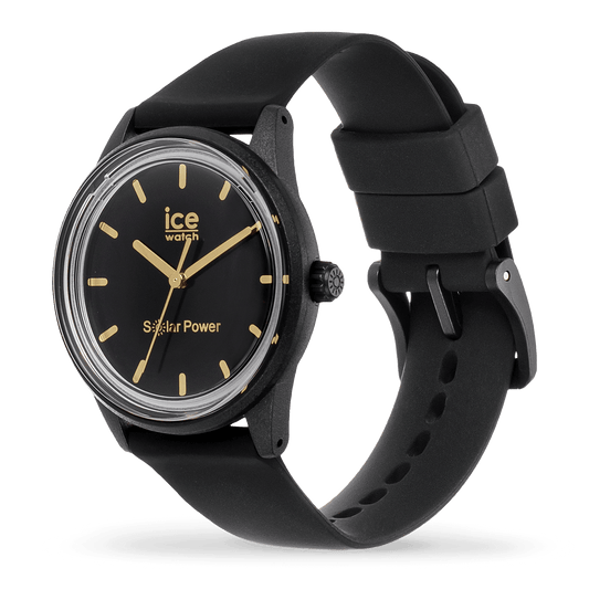 Ice Watch Montre Silicone Noir Doré Solar Power_Pixies