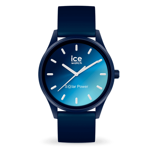 Ice Solar Power Montre Silicone Bleu Sunset Medium_Pixies
