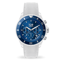 Ice Chrono Montre Silicone Blanc & Bleu Large_Pixies