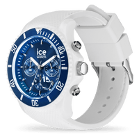 Ice Chrono Montre Silicone Blanc & Bleu Large_Pixies