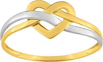 Pixies Bague Bicolore Coeur 375 millièmes_Pixies