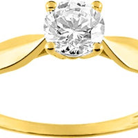 Pixies Bague Solitaire Oxyde & Or Jaune 375 Millièmes_Pixies