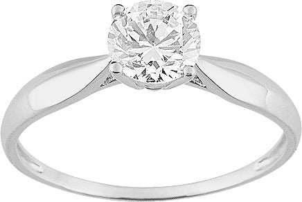 Pixies Bague Solitaire Or Blanc 375 Millièmes_Pixies