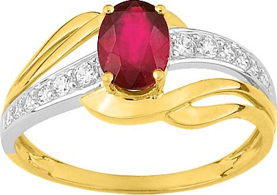 Pixies Bague Or Jaune Rubis & Oxydes_Pixies