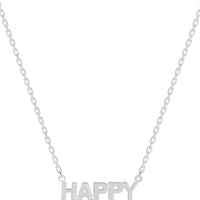 Collier Pendentif "HAPPY" Argent 925_Pixies