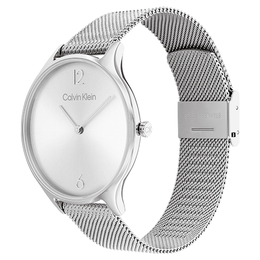 Calvin Klein Montre Timeless Maille Milanaise Grise_Pixies