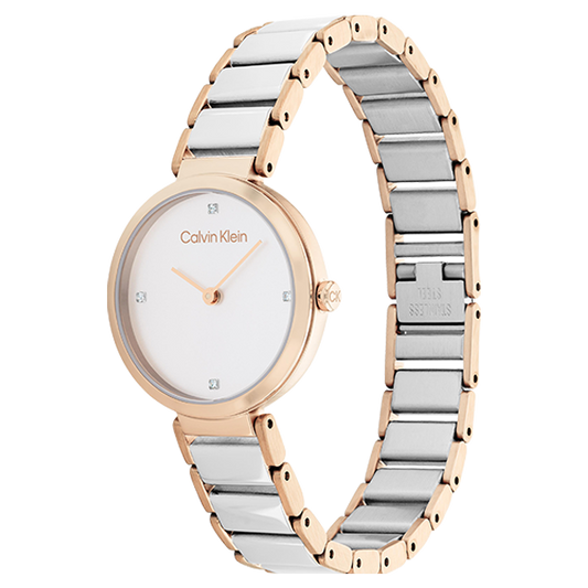 Calvin Klein Montre Timeless Bicolore & Cristaux_Pixies