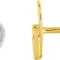 Pixies Boucles d'Oreilles Double Coeur Or Jaune_Pixies