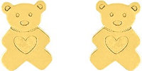 Pixies Boucles d'Oreilles Ourson Or Jaune_Pixies