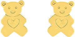 Pixies Boucles d'Oreilles Ourson Or Jaune_Pixies