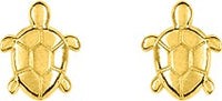 Pixies Boucles d'Oreilles Tortues Or Jaune_Pixies