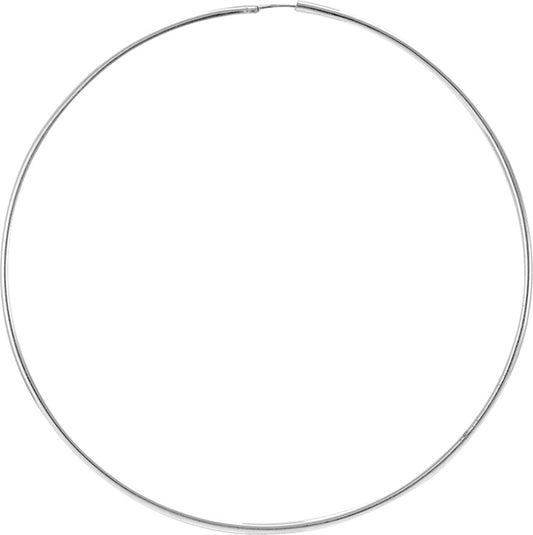 Boucles d'Oreilles Créoles Argent 925 70 mm_Pixies