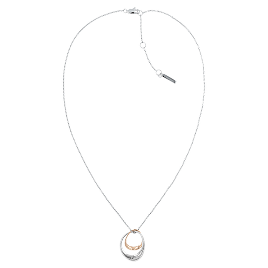 Calvin Klein Collier Ajustable Anneaux Bicolores_Pixies