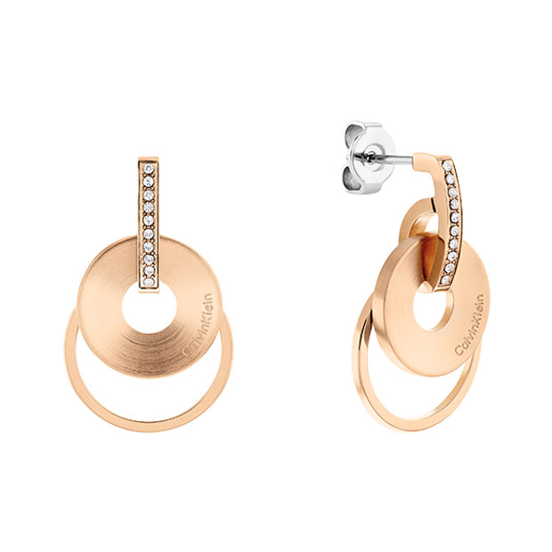 Calvin klein rose gold earrings sales
