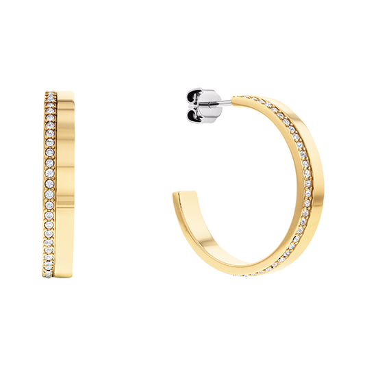 Calvin Klein Boucles d'Oreilles Créoles Acier & Cristaux_Pixies