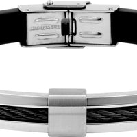 Pixies Bracelet Silicone Noir & Fil De Cable_Pixies