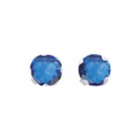 Boucles d'Oreilles Oxydes Bleu Argent 925_Pixies