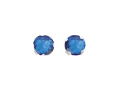 Boucles d'Oreilles Oxydes Bleu Argent 925_Pixies