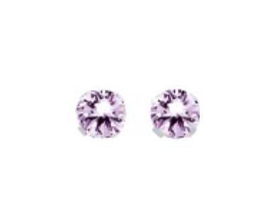 Boucles d'Oreilles Oxydes Violet Argent 925_Pixies