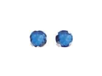Boucles d'Oreilles Oxydes Bleu Argent 925_Pixies