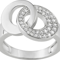 Bague Anneaux Croisés & Oxydes Argent 925-pixies bijoux