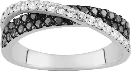 Bague oxydes noirs et blancs_pixies