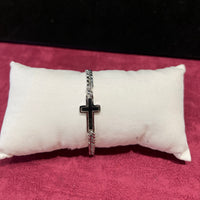 Bracelet Homme en Acier "Design Croix Noire"