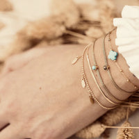 Bracelet zag Velasquez Onyx Noir Acier Doré-pixies bijoux