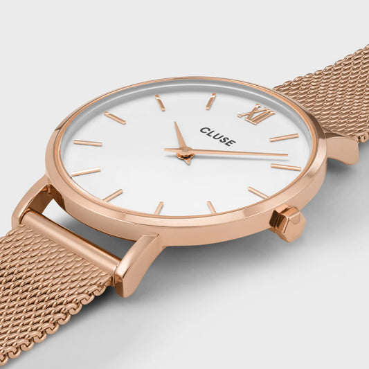 Cluse Montre Minuit Mesh Rose Gold_Pixies