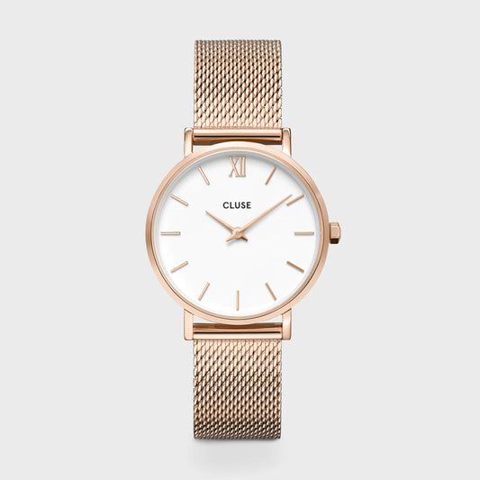Cluse Montre Minuit Mesh Rose Gold_Pixies