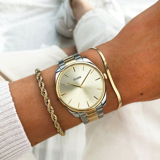 Cluse Montre La Féroce Steel Bicolore_Pixies